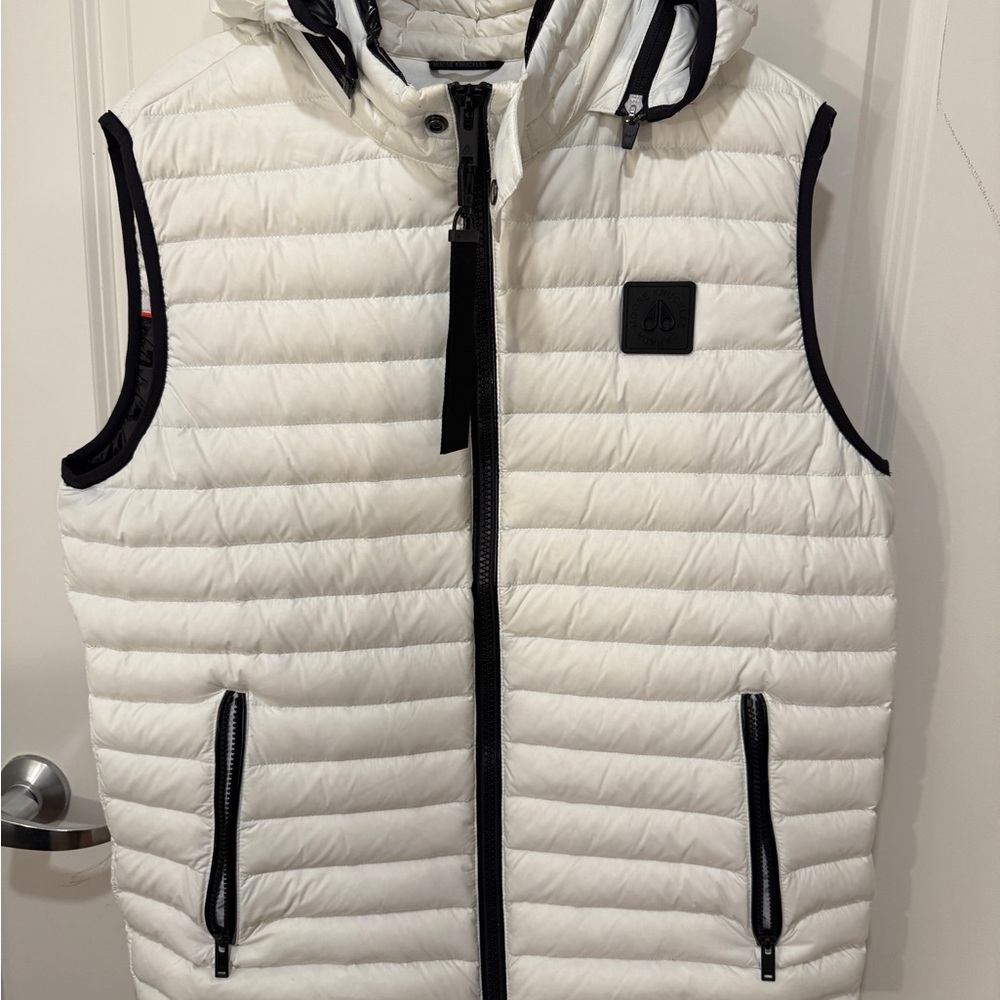Moose Knuckles White Puffer Vest
